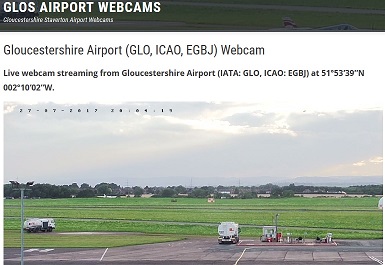 The Gloucestershire (Glos) Airport Webcam is launched.