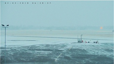 Gloucestershire Airport is snowed in.